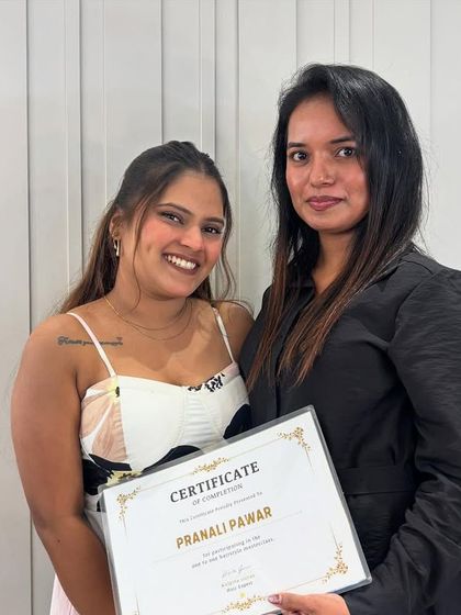 Here is Pranali with her well-earned certificate of completion. It was a pleasure teaching her and watching her skills develop throughout the masterclass.