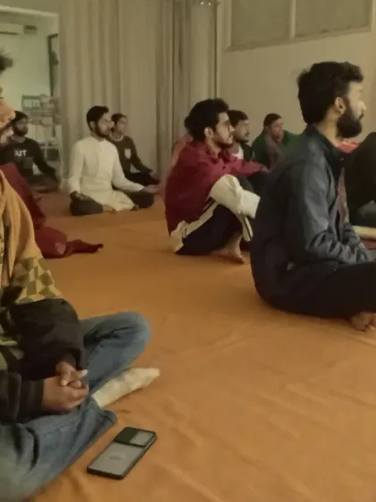 Participants listening intently during the Mauni Amavasya gathering. May the sacred energy of these nights guide us all further inward on our journey.