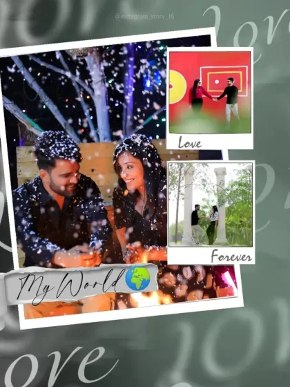 This collage is a great example of what you can expect from a pre-wedding package. It showcases different scenes, from romantic night shots to casual daytime poses, all in one beautiful design.