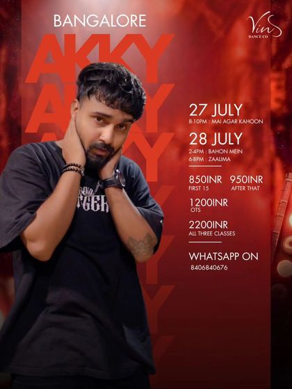 Akky Chauhan is back in town. Get ready for a weekend of his signature Bollywood and romantic choreography.