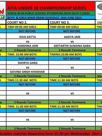 Tournament Schedules & Information photo 19
