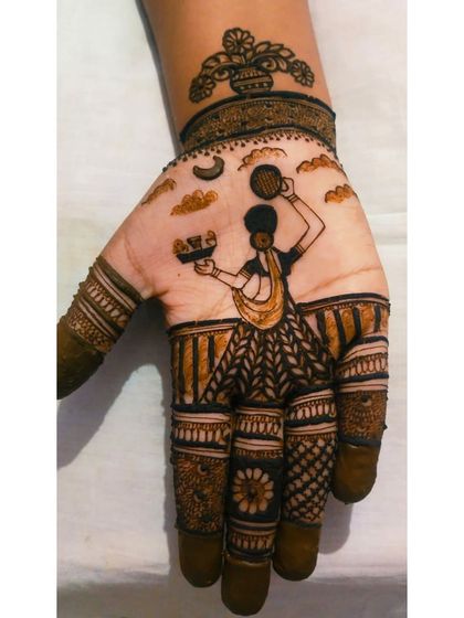 3D Henna Touch - Festive & Occasional Mehndi Karwa Chauth Storytelling Mehndi photo 12