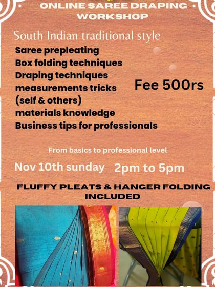 This workshop included both fluffy pleats and hanger folding as complimentary techniques.