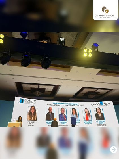 The panel of esteemed dermatologists at the La Roche-Posay event. Our collective goal is to leverage new scientific innovations to more effectively address the pigmentation issues our patients face.