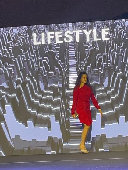 Walking the ramp as the showstopper for Mango. This experience was a perfect example of how fashion can be used to create a memorable and impactful personal brand statement.