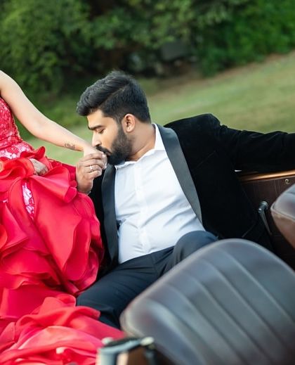 Further images showcasing my collection of modern gowns and lehengas. These photos provide different angles and details of each unique design, from romantic pre wedding shoots to elegant reception looks.