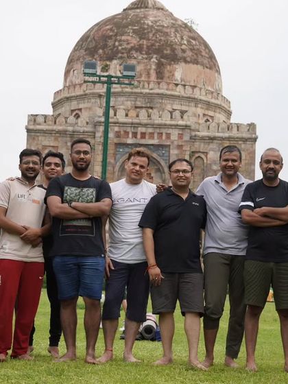 Another group of our members enjoying the day out at our yogic picnic. It's a great opportunity for everyone to connect outside the studio.