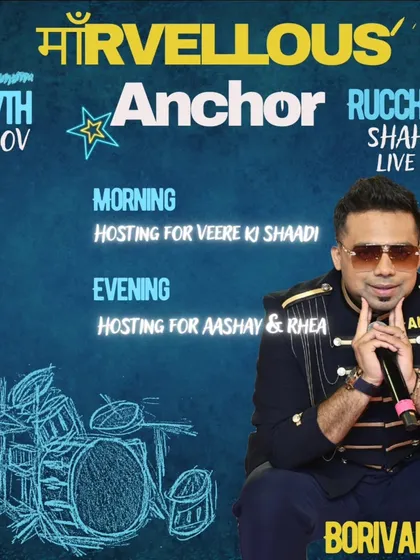 A poster for a morning and evening show in Borivali. The design is clean and professional, suitable for a variety of family events.