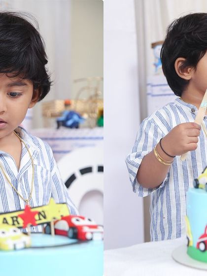 A vibrant 'Circus' themed birthday party, with red and white stripes, clown props, and colorful balloons, bringing the excitement of the big top to your event.