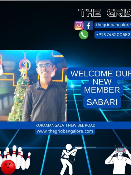 A big welcome to Sabari, the newest member of The Grid family.