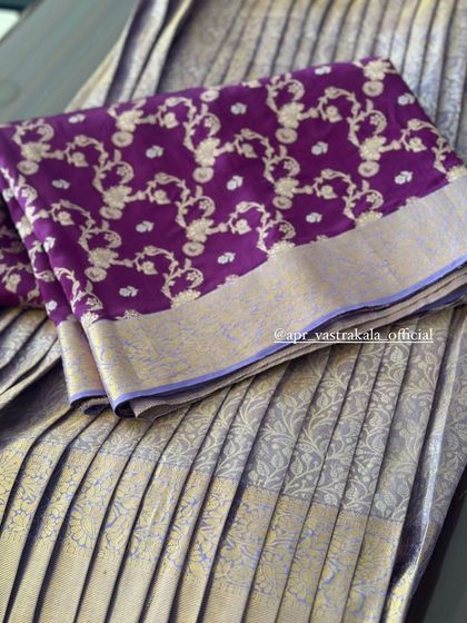 A beautiful purple printed fabric.