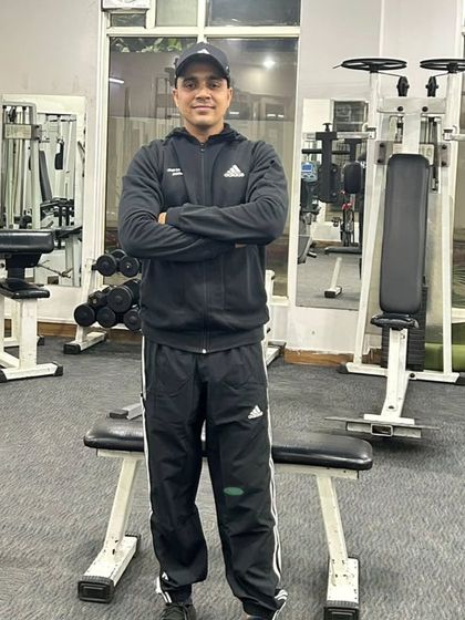 Posing on the bench.