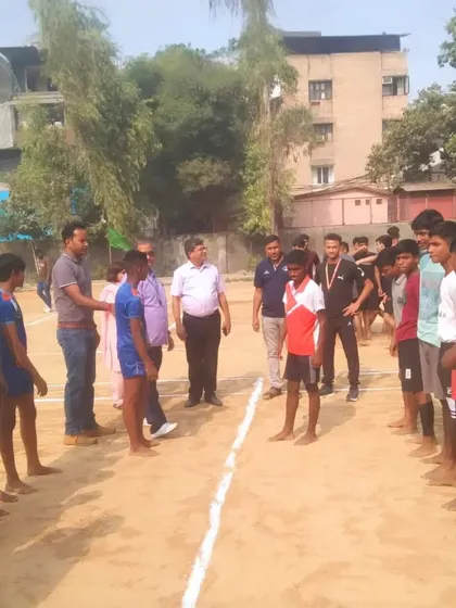 Interacting with players and officials during a zonal match. Being involved at the grassroots level helps me find and nurture new talent.