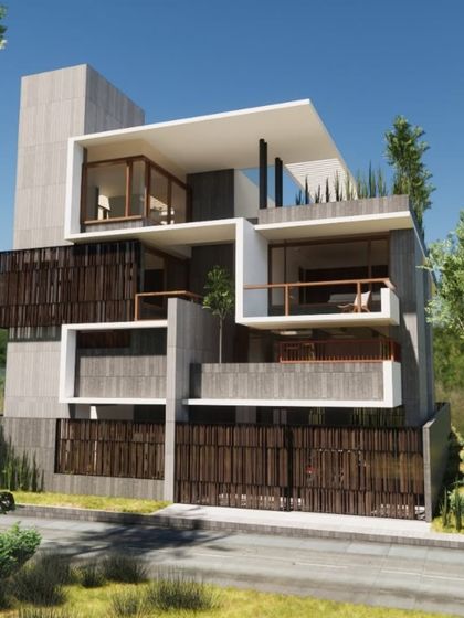 Sandesh Architects - Residential Architecture & Design Facades with Modern Geometry photo 15