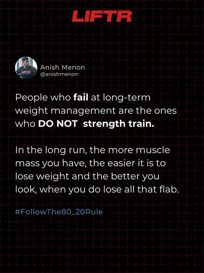 Let's be clear. People who fail at long-term weight management are the ones who DO NOT strength train. Cardio alone won't cut it. The more muscle you have, the easier it is to lose fat and the better you'll look when you do. This is a core principle of my coaching. PERIOD.