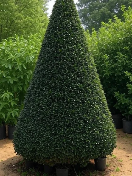Another example of a large, expertly pruned topiary tree. We can source and install a wide variety of statement plants to suit any landscape style.