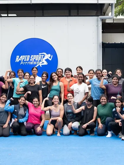 The powerful community of women who attended our StrongHER workshop. This event is more than just a workout; it's a movement dedicated to sharing knowledge, building strength, and creating a supportive space for women's health.