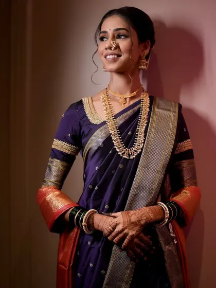 A beautiful portrait of the bride, her smile radiating pure happiness.