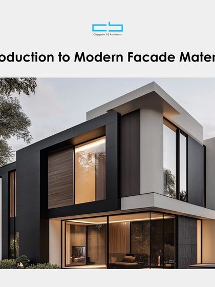 An introduction to modern facade materials. This image showcases a home that uses a mix of materials to achieve a contemporary look, blending style, sustainability, and functionality.