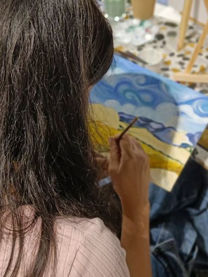 Getting all the details just right. It's amazing to watch a blank canvas transform into a personal masterpiece over a couple of hours.