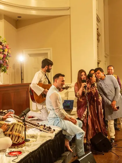 A beautiful moment from my birthday show, with friends and family joining me on stage to sing.