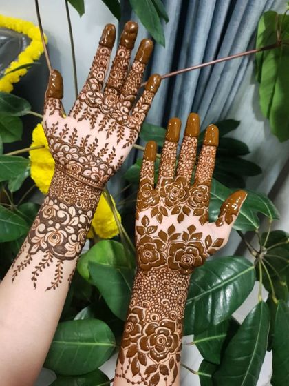 This angle shows the beautiful contrast between the two hands.