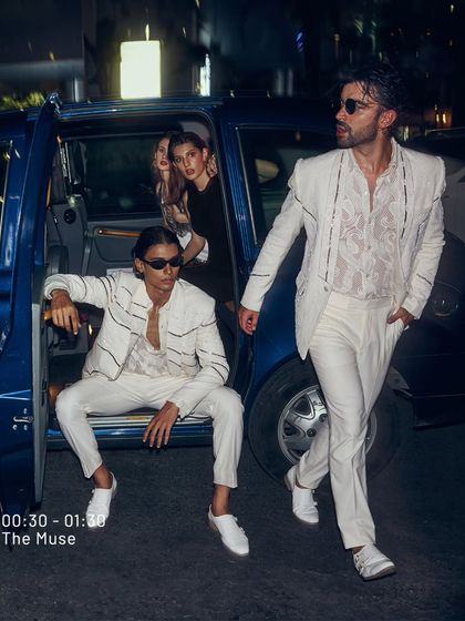Stay longer, style lasts forever. The night doesn’t have a deadline when you’re dressed to impress, as this group arriving in style demonstrates.