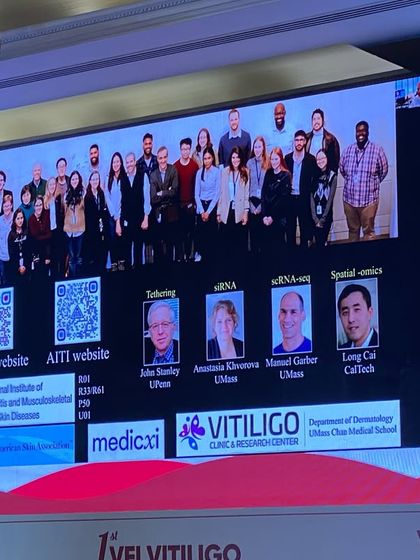 During our VFI event, we were honored to have a virtual presentation from Dr. John Harris, a leading Vitiligo researcher. This slide shows his team and highlights the global collaborations we are fostering.
