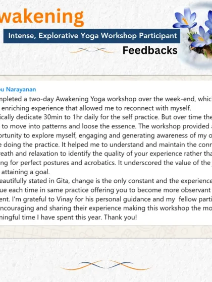 Yogavijnana - Specialized Yoga Workshops The Awakening Immersion: A Deeper Journey photo 11