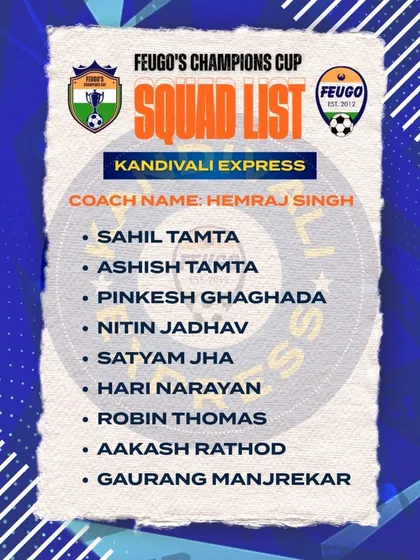 The Kandivali Express squad list, the eventual champions of this tournament.