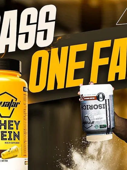 Thumbnail for my lab test video on Avvatar's Isorich and Whey Protein. One passed, one failed?