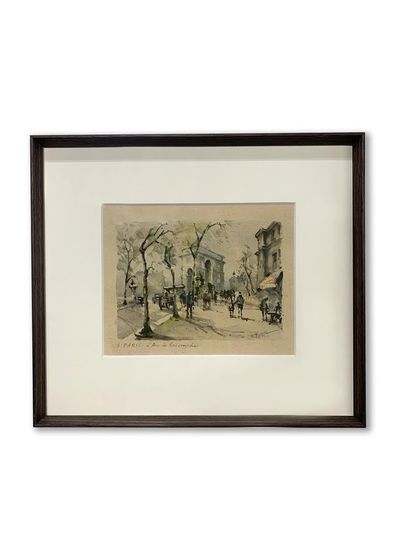 We love how these beautiful brown metal frames with simple white mats make these Parisian artworks look even more attractive. This classic combination is perfect for creating a timeless and sophisticated gallery wall.