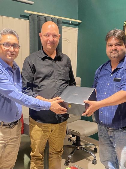 Our team presenting our smart keypad solutions to Architect Sunil Kwatra. These partnerships help us stay at the forefront of design and technology.
