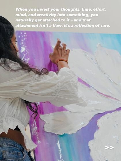 When you invest your thoughts, time, and creativity into something, you naturally get attached to it. This image captures me deeply focused on my work, a reflection of the care I put into every piece.