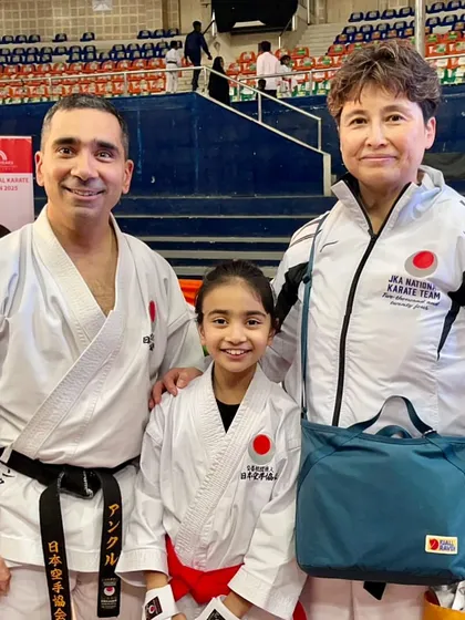 Another valued moment with a JKA master from Japan. These interactions provide my students with direct exposure to the source of traditional Shotokan karate, enriching their learning experience.