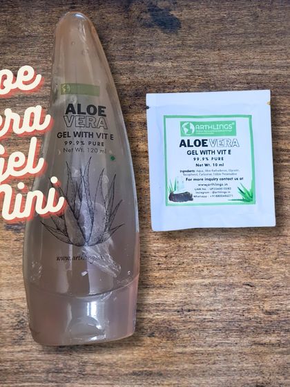 Your favorite Aloe Vera Gel is now available in a travel-friendly mini sachet. It's the same 99.9% pure formula, perfect for taking with you to the gym, on flights, or for quick touch-ups during the day.