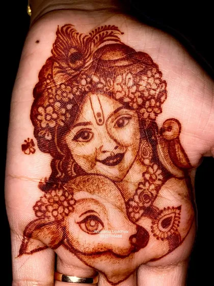 A portrait of Laddhgopal, capturing his divine and gentle nature. Creating portraits of deities is a form of meditation for me, and this piece, with its delicate shading and expressive eyes, is a favorite from my Janmashtami series.