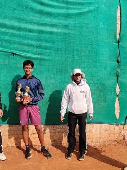 My players Ridhiman Ojha and Paranjay being recognized for their runner-up finishes in their respective junior and men's doubles tournaments.