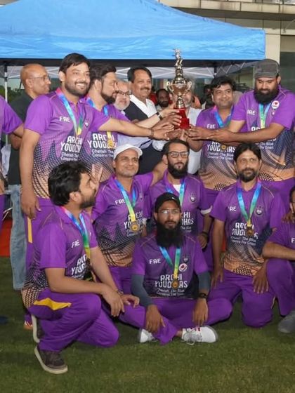 The Archi Yoddhas team proudly posing after their performance in the JPL. The league is as much about sportsmanship as it is about winning.