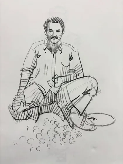 A collection of my figure drawing demonstrations from online classes and practice sessions. Each sketch is an opportunity to study the human form, capturing different poses, gestures, and scenes from daily life.
