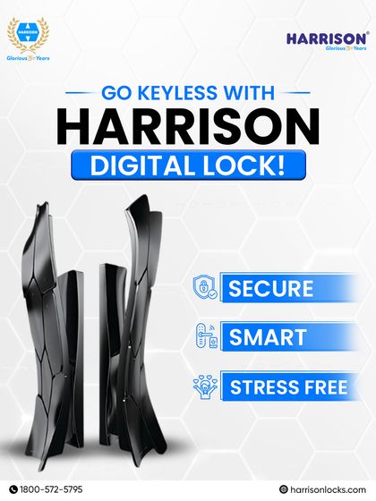Go keyless with a Harrison Digital Lock and enjoy a life that is secure, smart, and stress-free. This graphic highlights the core benefits of upgrading to our advanced security solutions.