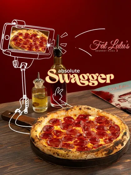 This pepperoni pizza has some serious swagger. It’s so good, it deserves its own selfie. Come get a slice of this picture-perfect pie.