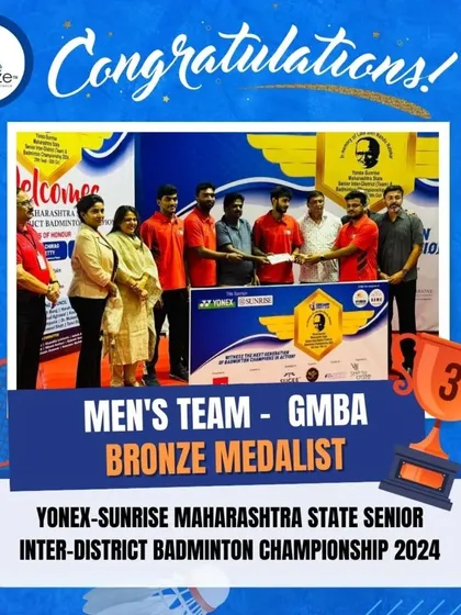 Honoring the GMBA Men's Team for their Bronze Medal finish at the Maharashtra State Senior Inter-District Championship.