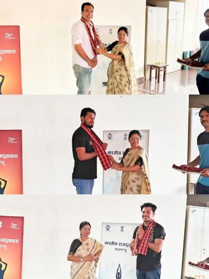 Being honored by the Indian Embassy in Nepal. It is a privilege to be cultural ambassadors of yoga across borders.