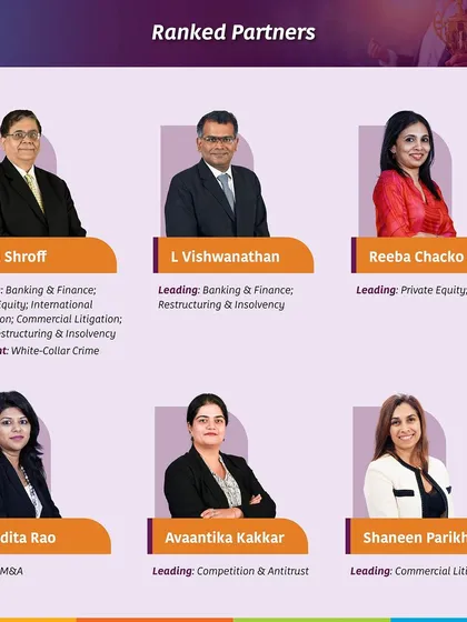 Leaders League India Rankings 2024 have recognized six of our partners, including Cyril Shroff and L Viswanathan, for their leading roles in Banking, M&A, Competition, and Restructuring.