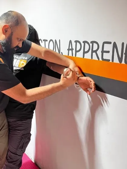 Here, I'm demonstrating a practical method for searching and handcuffing a suspect against a wall. This defensive tactic is a core component of my law enforcement instructor program, focusing on officer safety and control.