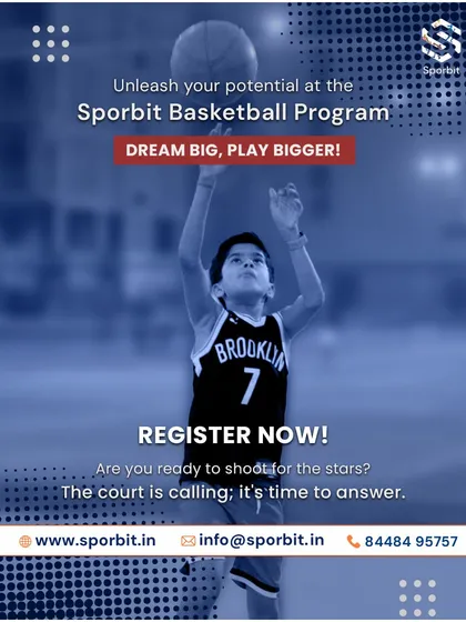 We believe in dreaming big and playing bigger. This image of a young player focused on his shot captures the spirit of our youth program, where we nurture aspiring athletes and help them build a strong foundation for the future.