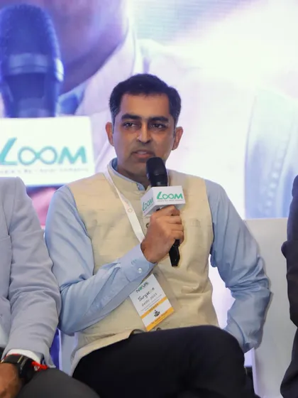 A member of my leadership team speaking at Suryacon Delhi, sharing insights on the future of clean energy in India.