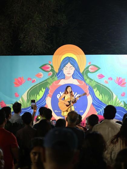 Performing at the Ekatva Festival in Delhi, a beautiful event with an even more beautiful crowd.