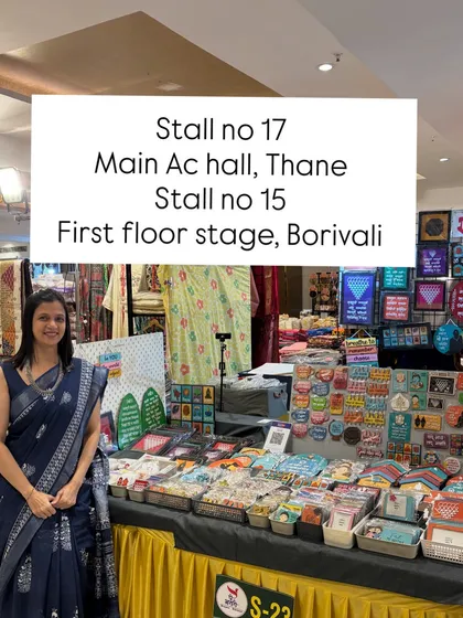 All set for a busy weekend at our exhibitions in Thane and Borivali. This photo shows the full range of products I had on display.
